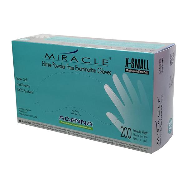Gloves Exam Miracle Powder-Free Nitrile Latex-Free X-Large Blue 1800/Ca